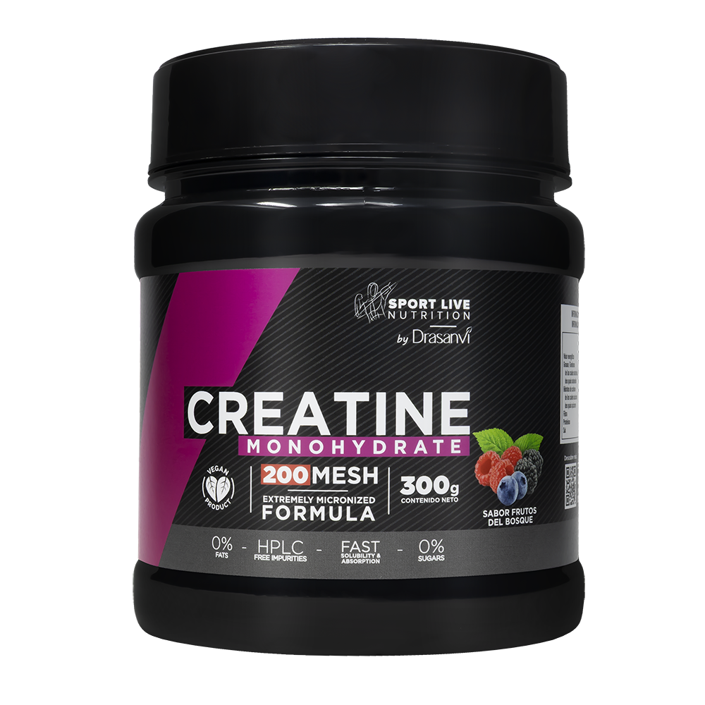 Creatina 200 mesh frutos bosque 300g sport live Drasanvi