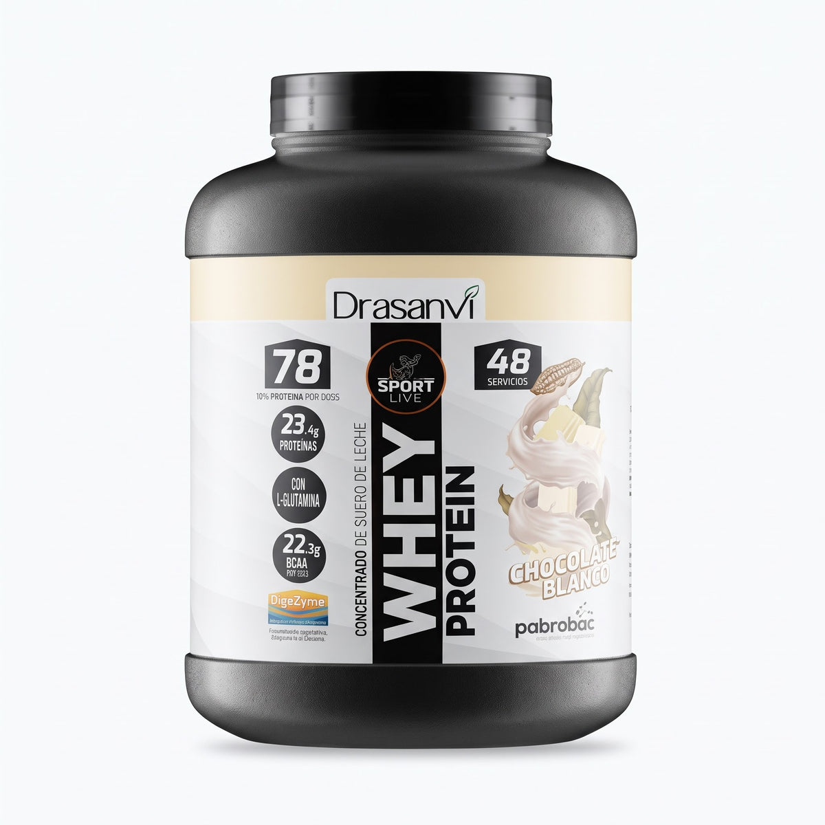 WHEY PROTEIN CONCENTRADA CHOCOLATE BLANCO 2kl SPORT LIVE DRASANVI