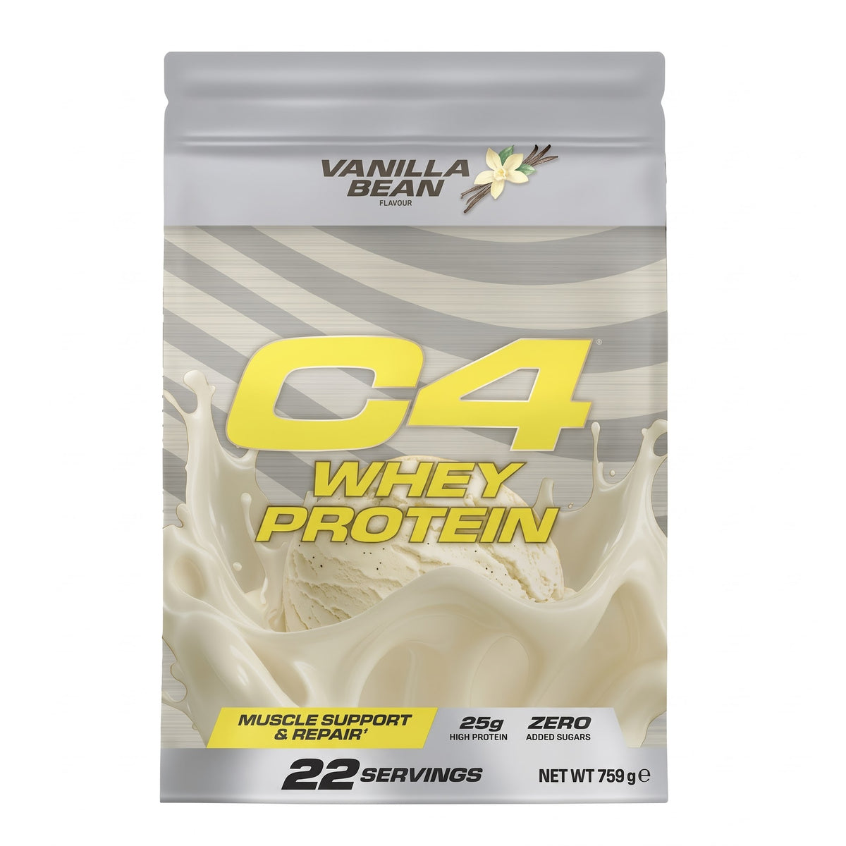 CELLUCOR C4 WHEY PROTEIN VAINILLA BEAN 770 GRAMOS (22 SERVICIOS)