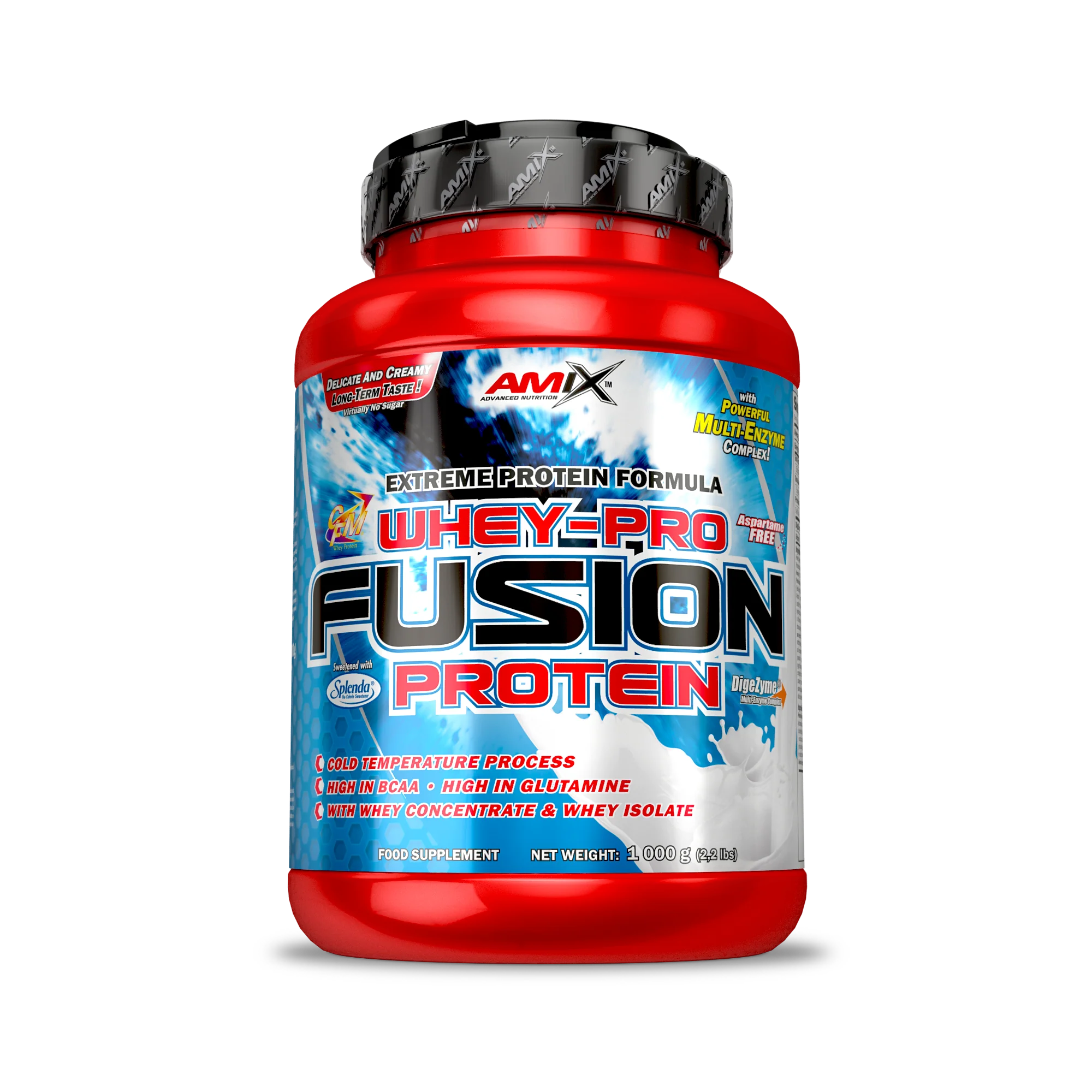 Proteína Whey-Pro Fusion AMIX 
1kg, pistacho