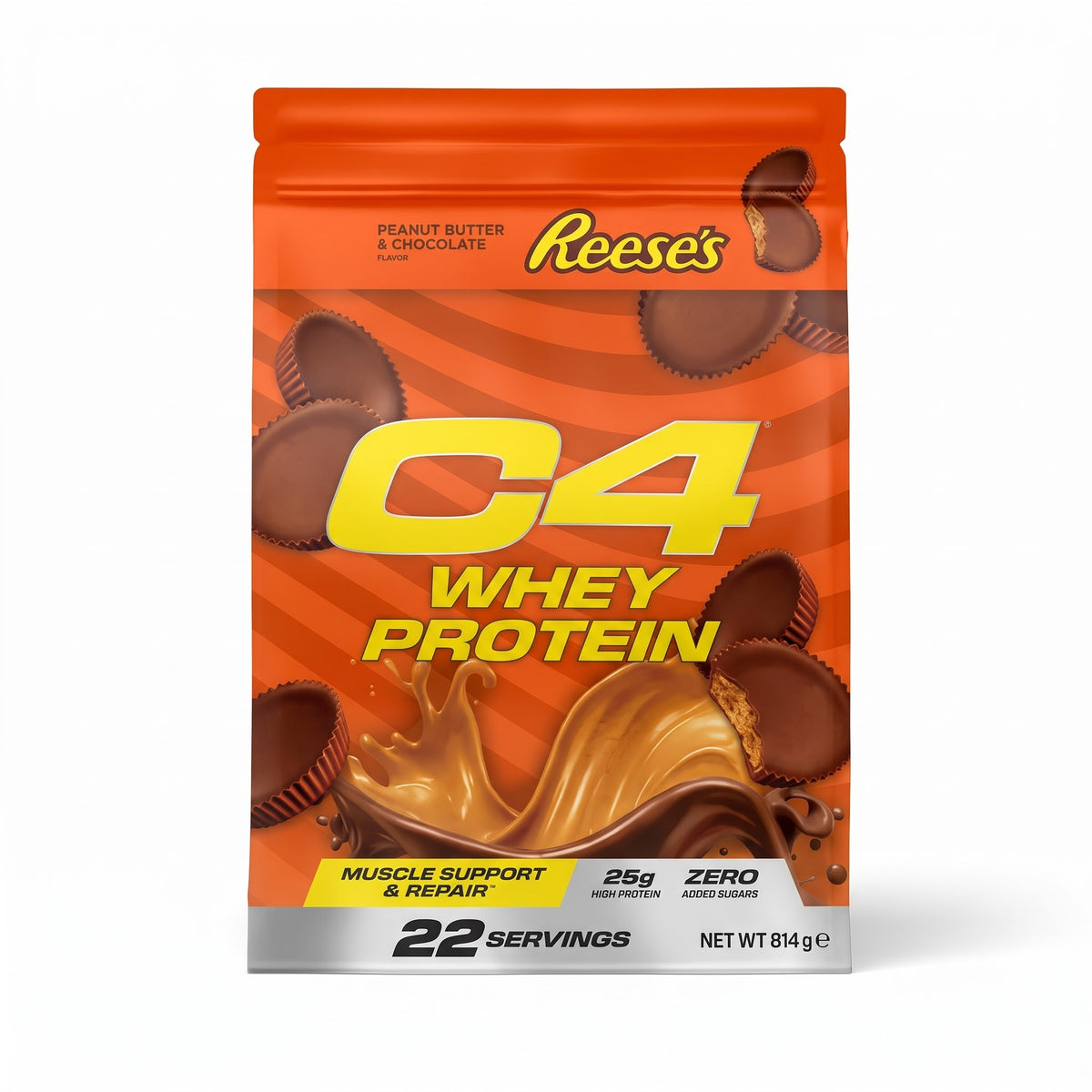 CELLUCOR C4 WHEY PROTEIN REESES PEANUT BUTTER CHOCO 770 GRAMOS (22 SERVICIOS)