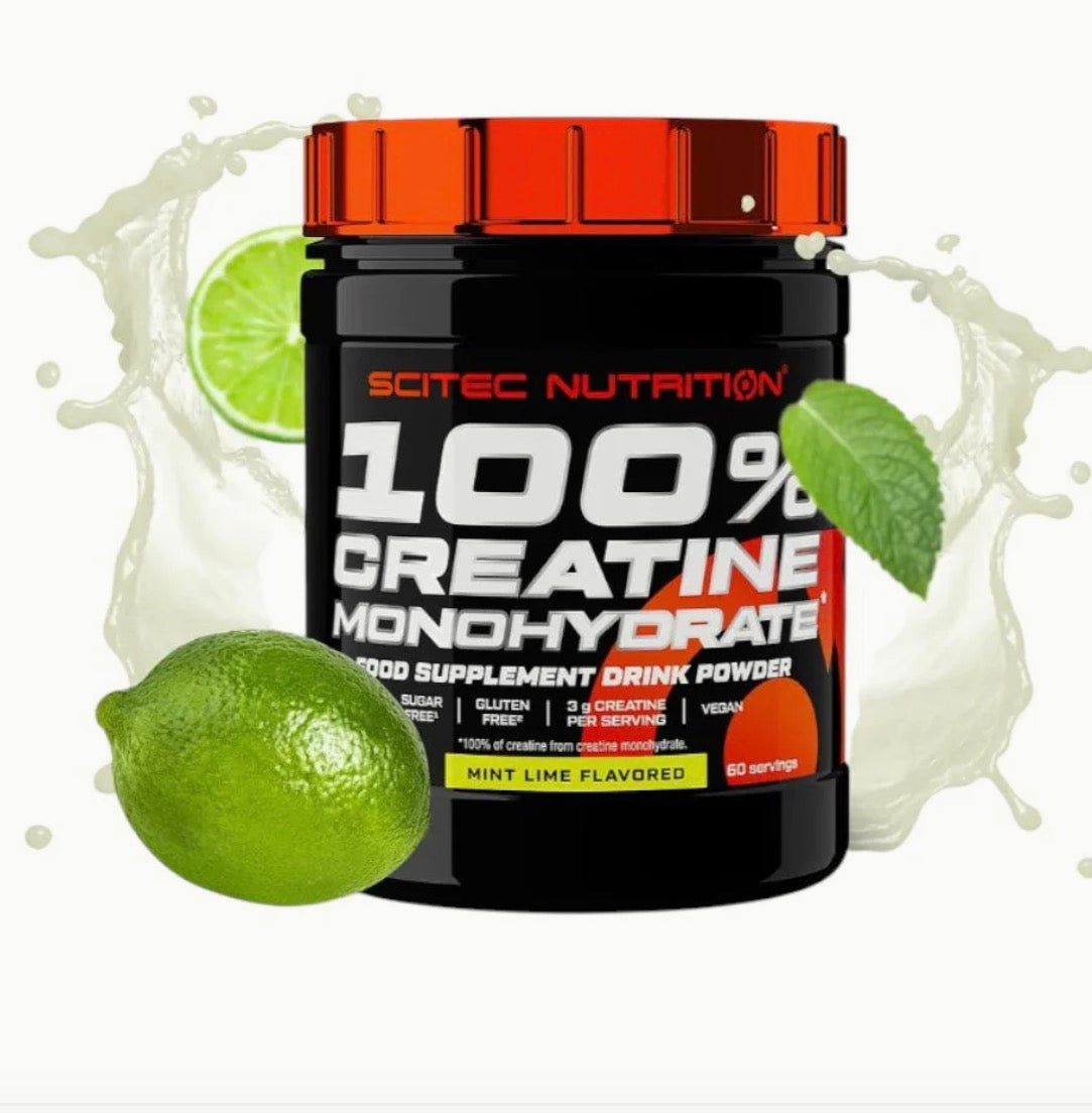100% Creatine monohydrate 300g menta lima