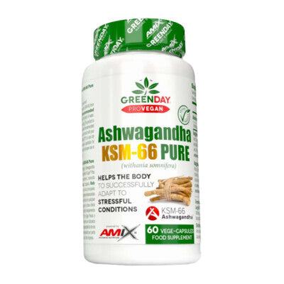 GREENDAY® ProVegan Ashwagandha
 KSM-66 Pure - AMIX
 60Vcaps