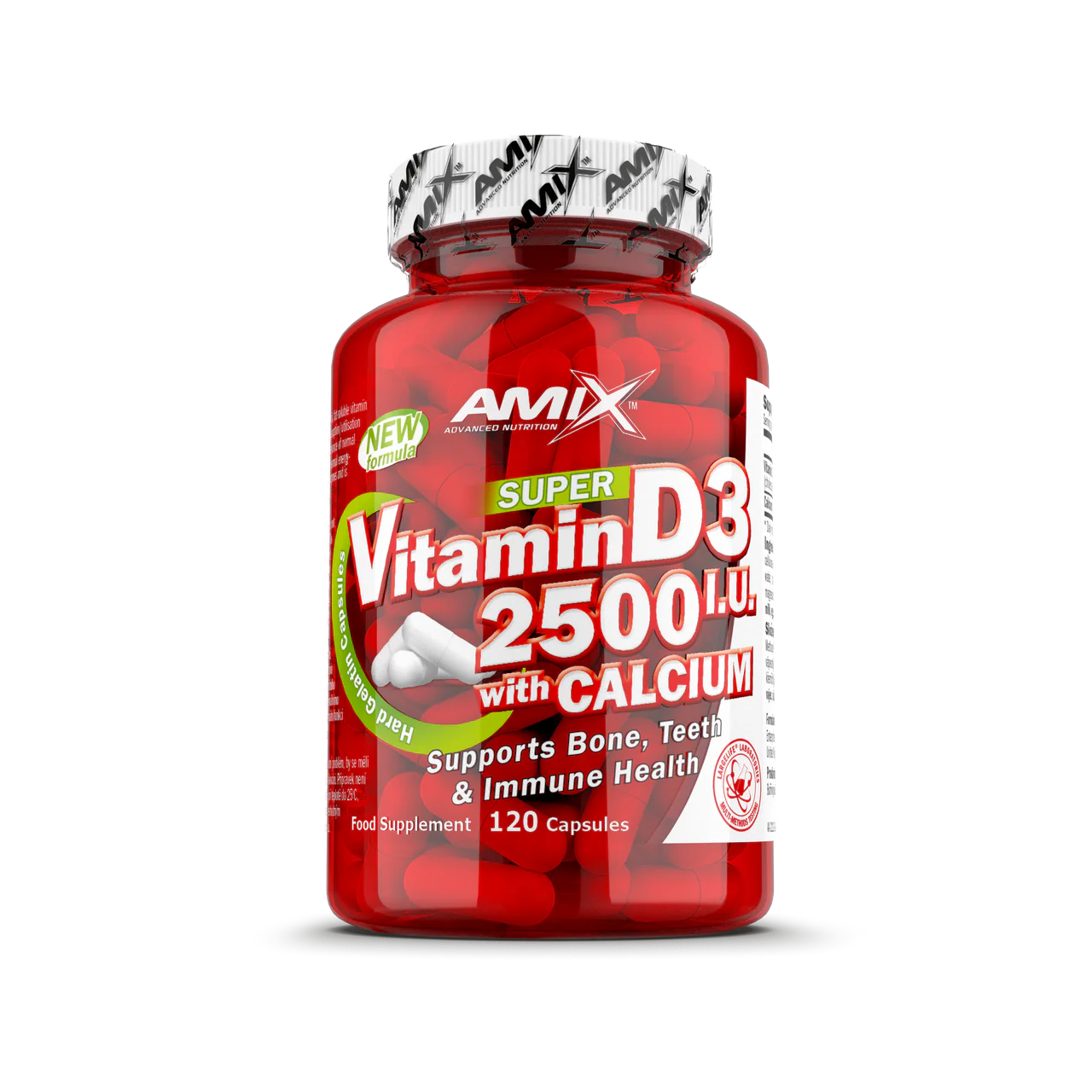 Vitamin D3 2500iu with calcium -
AMIX
120 caps.