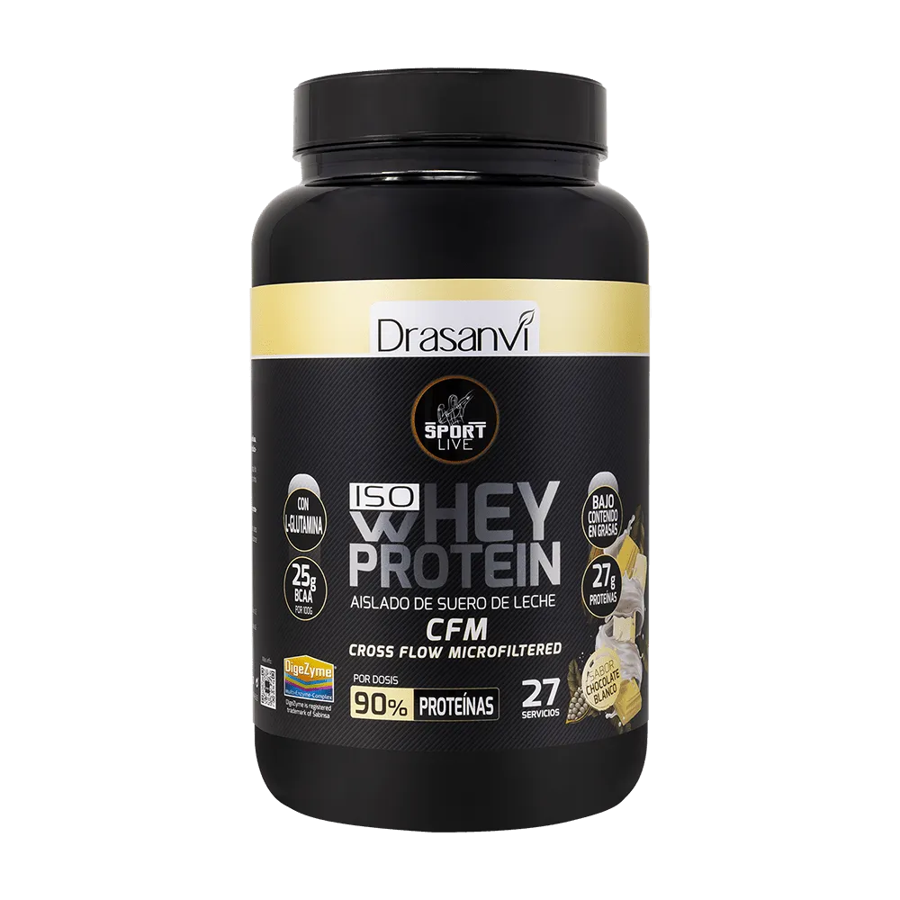 WHEY PROTEIN AISLADO CHOCOLATE BLANCO 800G SPORT LIVE DRASANVI