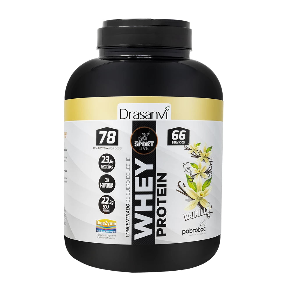 WHEY PROTEIN CONCENTRADA VAINILLA 2kl SPORT LIVE DRASANVI