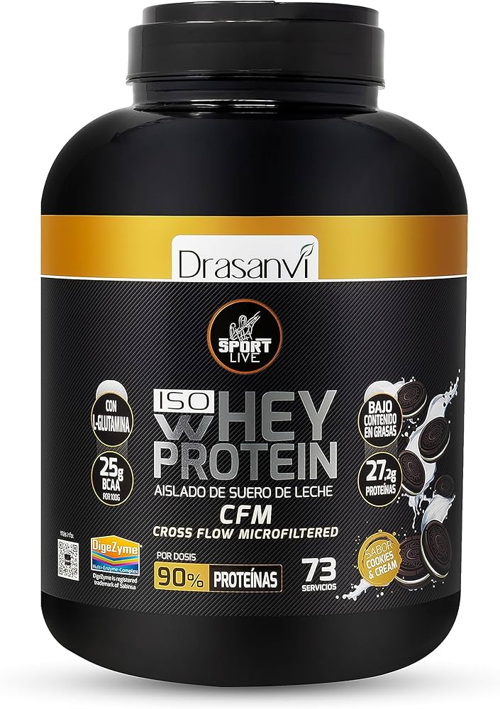 WHEY PROTEIN AISLADO COOKIES Y CREAM 1,6kg SPORT LIVE DRASANVI