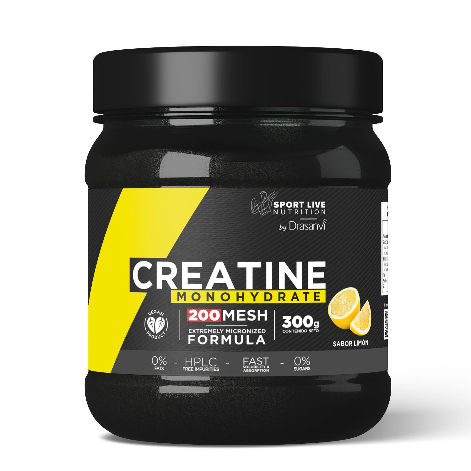 Creatina 200 mesh lima 300g sport live Drasanvi