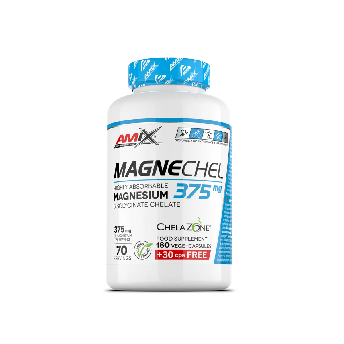 Magnesio Chelate - AMIX
180 caps.