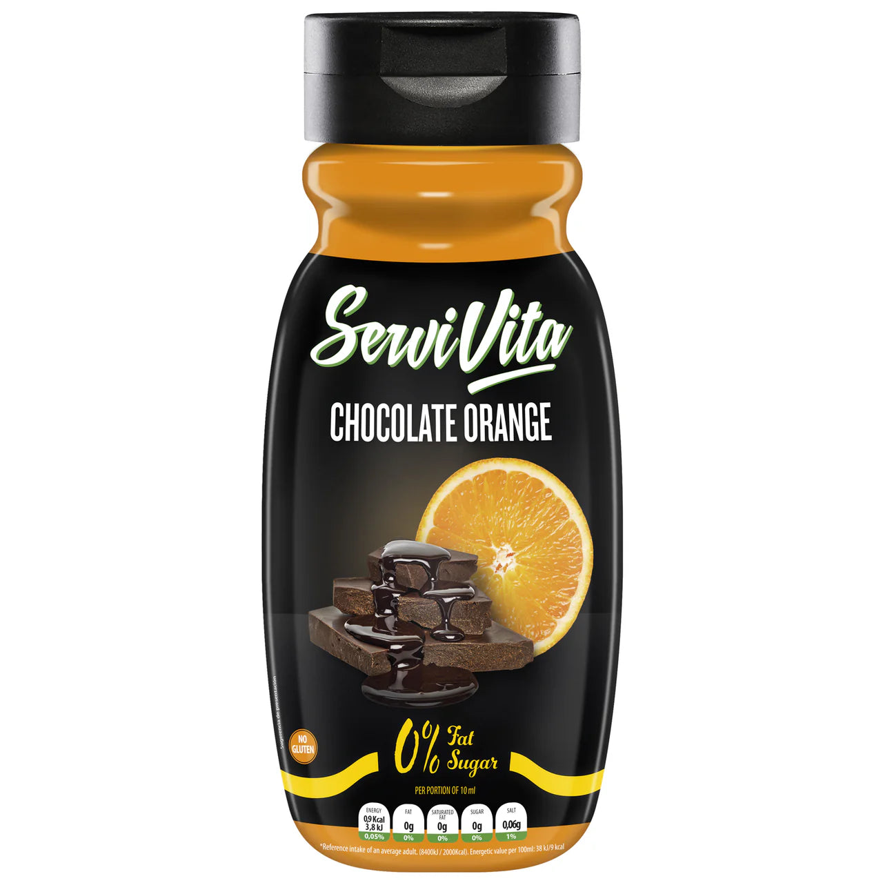 SALSA ZERO 320 ML Naranja Chocolate SERVIVITA