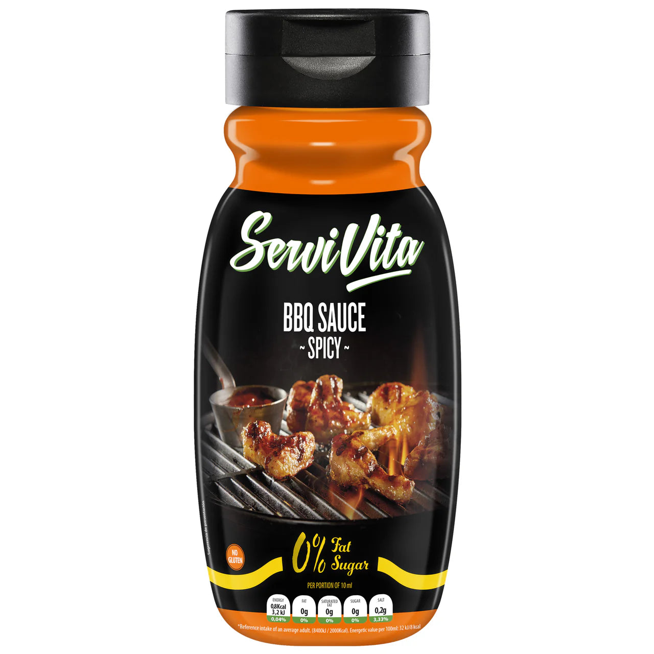 SALSA ZERO 320 ML Barbacoa picante SERVIVITA