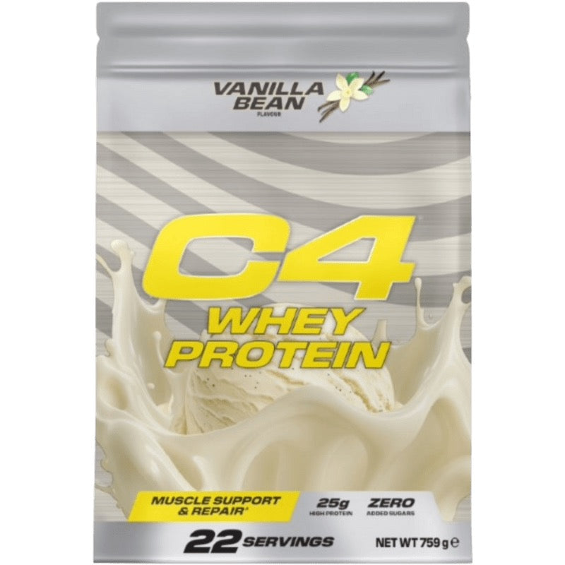CELLUCOR C4 WHEY PROTEIN VAINILLA BEAN 770 GRAMOS (22 SERVICIOS)