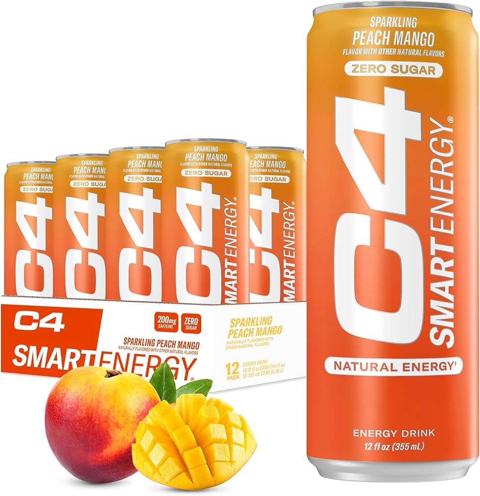 C4 bebida energética Smart Energy Peach mango 355 m